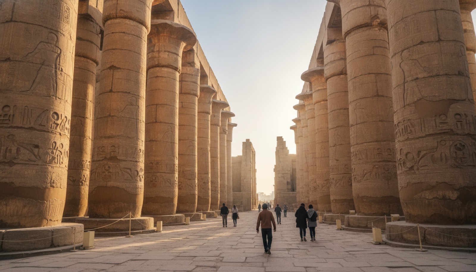 Karnak hram u Luksoru po prijatnom zimskom danu