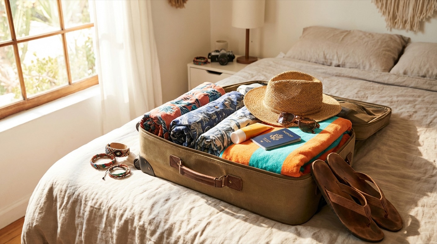 Spakovan kofer za letovanje