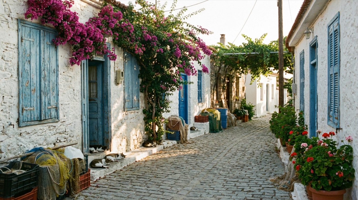 Mirna ulica u selu Toroni